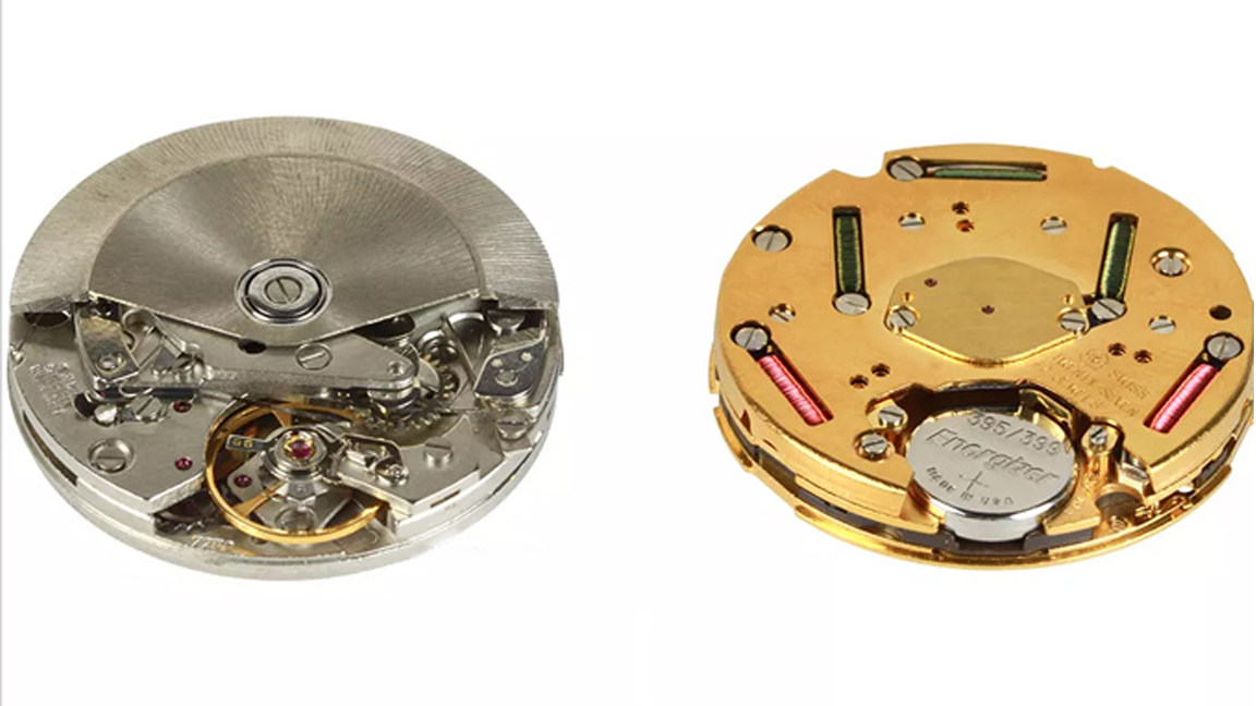 The difference between an automatic movement and a quartz movement